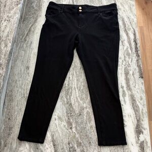 Anne Klein Black High Rise Skinny Pants Size 16W